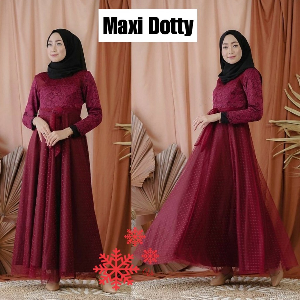MAXI DOTTY vV / MAXI DRESS TILE DOTTY LD100-4