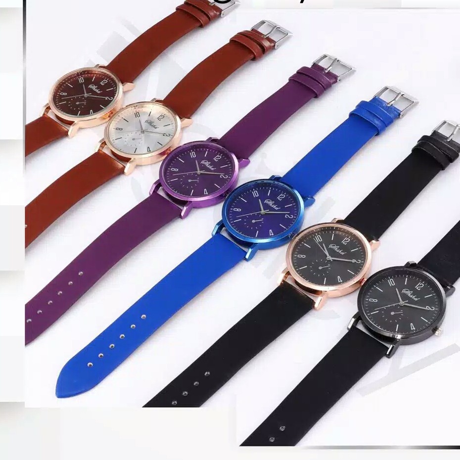JAM TANGAN TALI PU JAM TANGAN MURAH BATAM JAM TANGAN IMPORT JAM FASHION WANITA