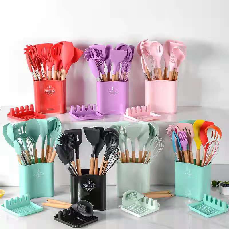 Sillicone Utensil Set 11 Pcs / Sutil Spatula Set Silikon tahan panas