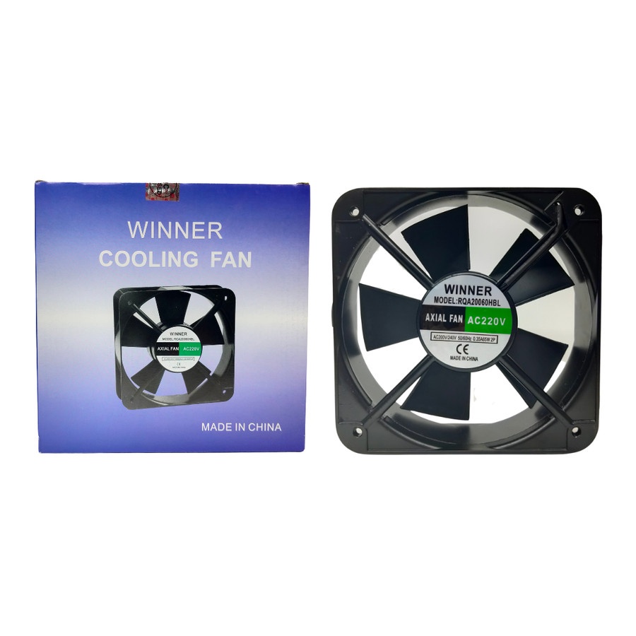 Kipas Pendingin Winner 20cm Cooling Fan AC 220v Ball Bearing 20 x 20 x 6 cm