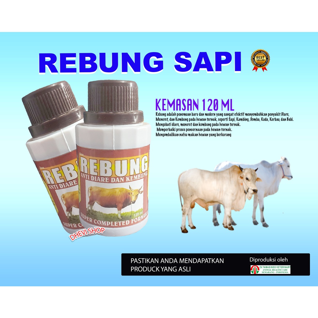 OBAT MENCRET SAPI-OBAT DIARE SAPI-REBUNG COKLAT-120 ML