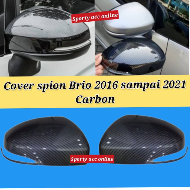 Cover spion allnew Brio 2016 sampai 2022 Tipe RS carbon glossy