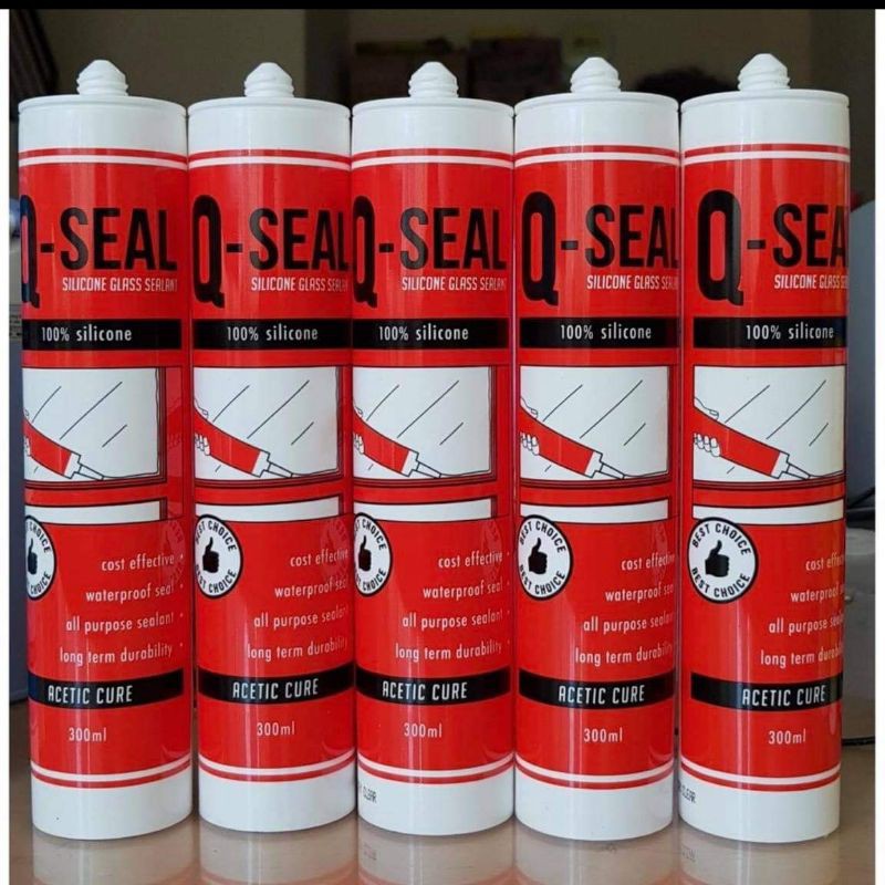 

Qseal glass asam lem kaca lem aquarium lem silikon sealant asam