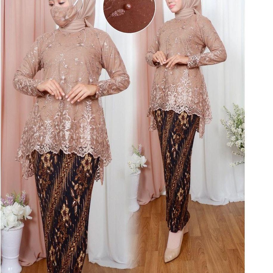 Harga Spesial.. Kebaya Wisuda Modern Stelan Kebaya Kondangan Set Kebaya Terbaru Baju Pager Ayu Dress