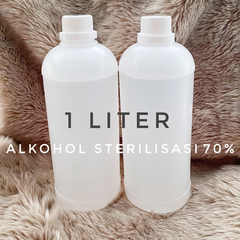 Alkohol 96% antiseptik 1 Liter ltr NO CAMPUR alkohol alcohol / sterilisasi anti virus