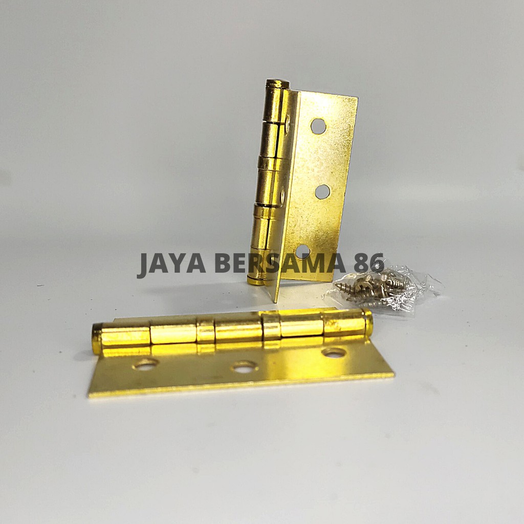 ENGSEL PLAT KUNING DAN PUTIH / ENGSEL PINTU JENDELA 3INCHI 4INCHI