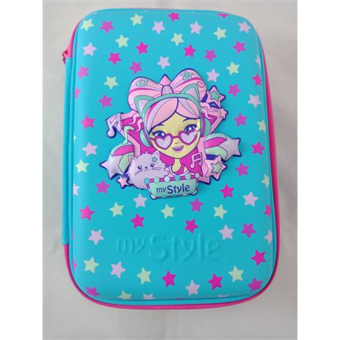 

My Style TM 2240 Music Girl Triple Hardtop Pencil Case (Blue)