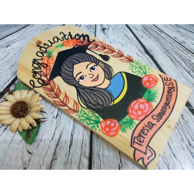 

Talenan lukis custom hadiah kado kayu vintage lukisan sketsa ilustrasi kartun pajangan couple pacar