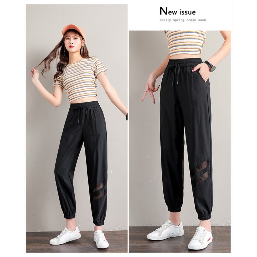 Korean Sports Jogger Pants / Celana Training Wanita 2032