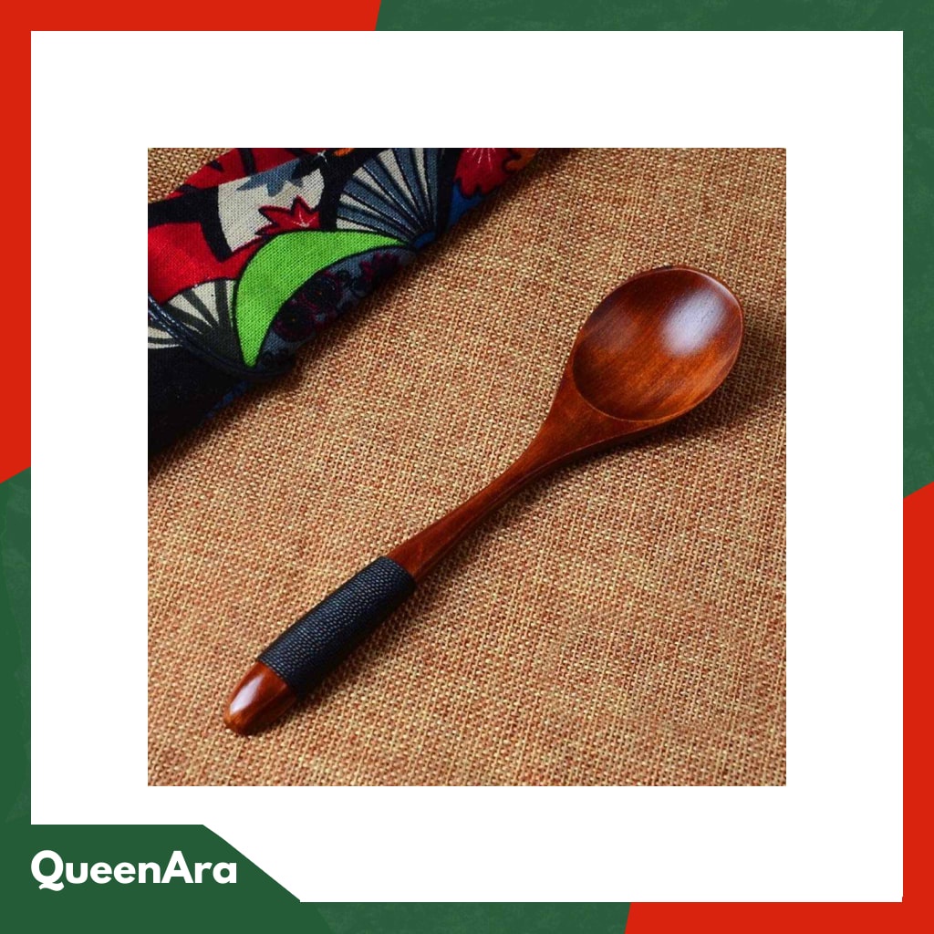 Novelty Sendok Makan Centong Sayur Bahan Kayu Wooden Spoon - RR-20