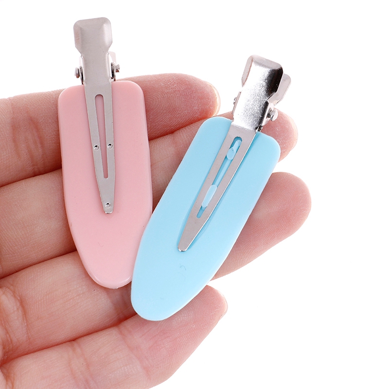4pcs / Set Jepit Rambut Duckbill Bahan Resin Transparan Warna Permen Gaya Jepang Korea Untuk Wanita