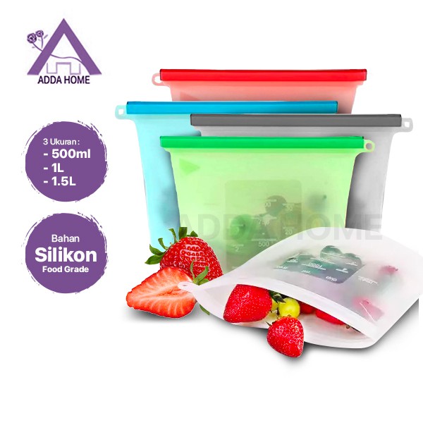 Kantong Makanan Silikon Ziplock Food Storage Keep Fresh