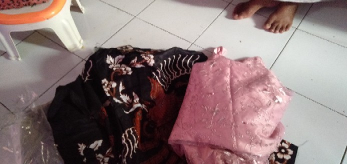Ayla Gown Couple Gamis Brukat Tille Batik Sarimbit