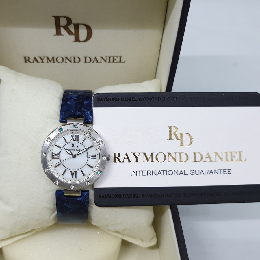 Raymond Daniel RD206 Silver Akr.Biru, Jam Tangan Wanita, Original