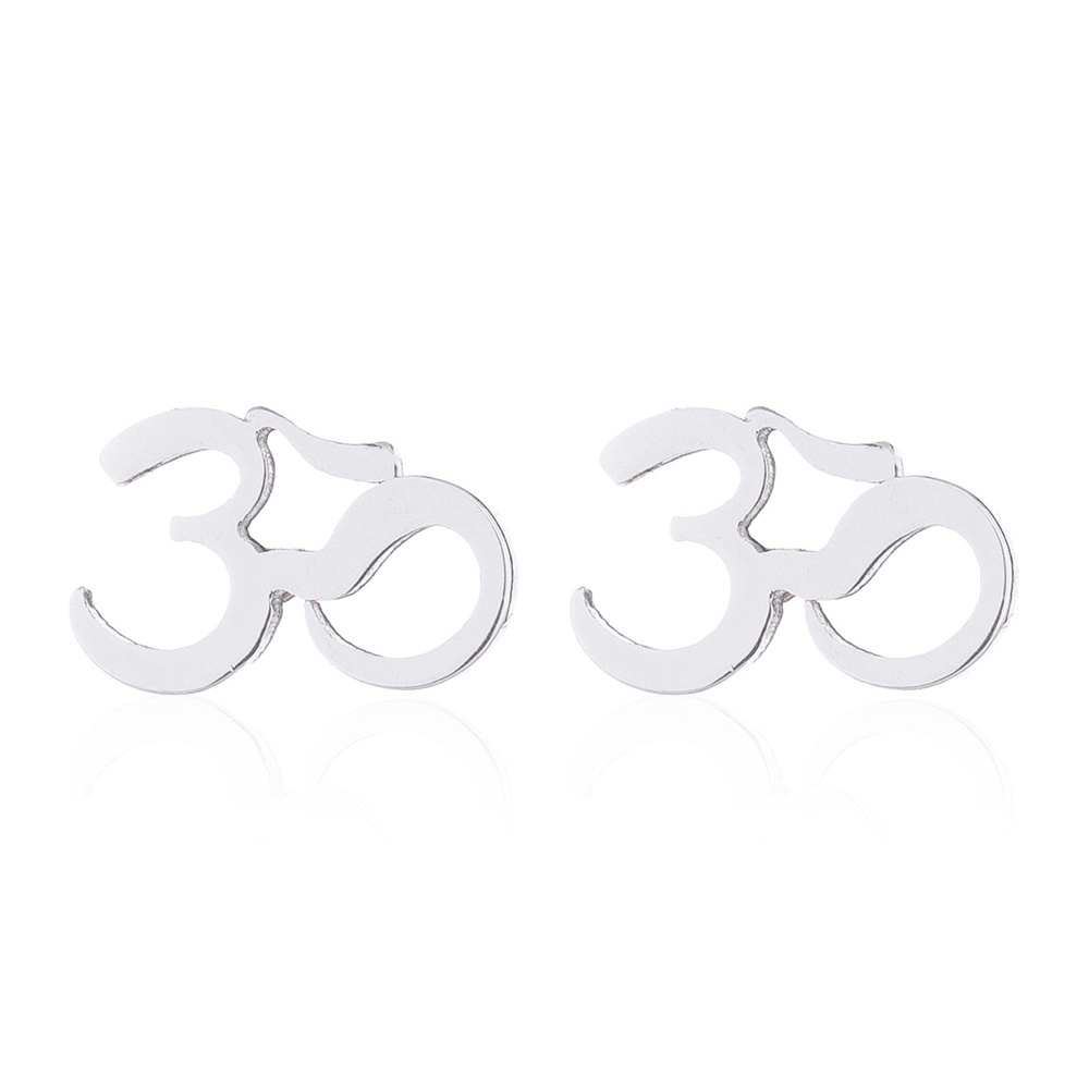 【COD Tangding】Om Anting Tusuk Desain Tulisan Thank You 3Q Untuk Wanita