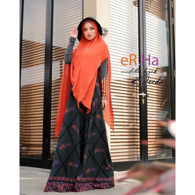 [ER.HA SYARI] GAMIS SYARI TERLARIS / DRESS SET PRINTING " KHALEEDA " by ERHA