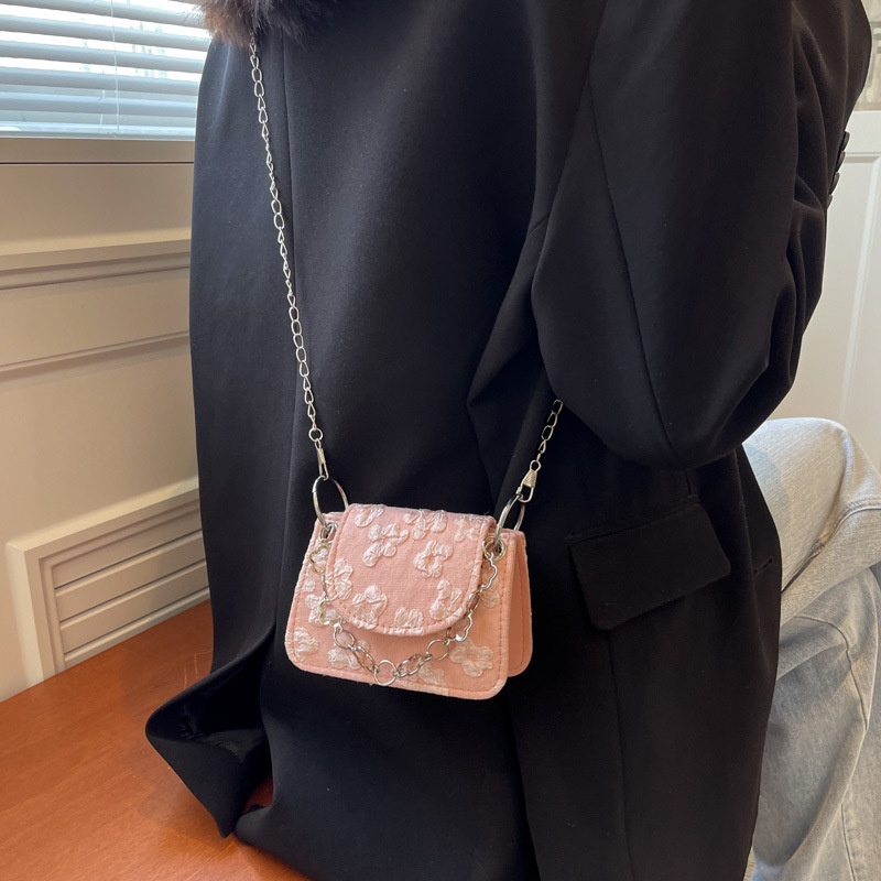 TAS SELEMPANG BUNGA MINI Floral Anggun RANTAI LUCU Graceful Tas Simple Dompet Korean style Tas Fashion Bunga Selempang Wanita Terbaru Trendi Sederhana