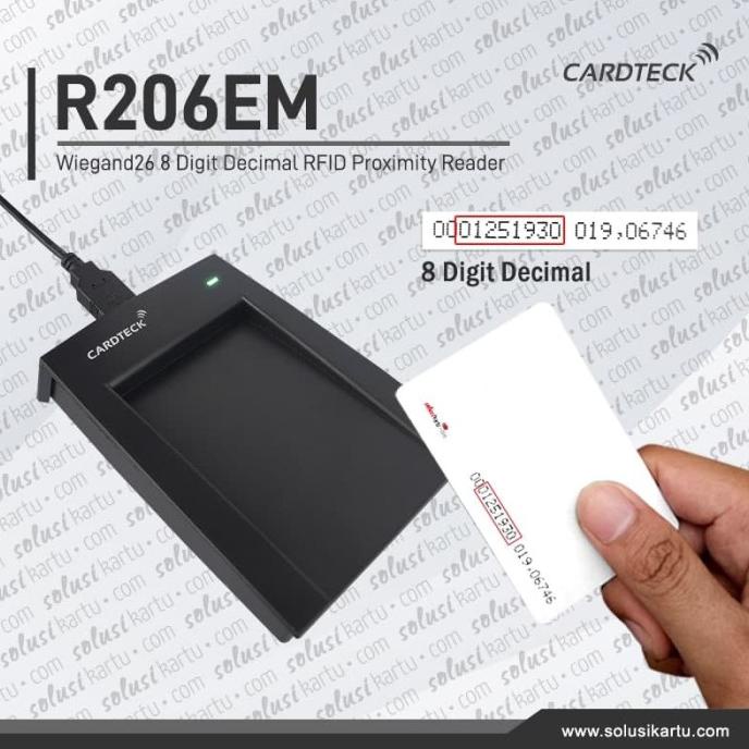 

RFID READER USB PEMBACA 8 DIGIT DECIMAL KARTU PROXIMITY 125K WIEGAND26