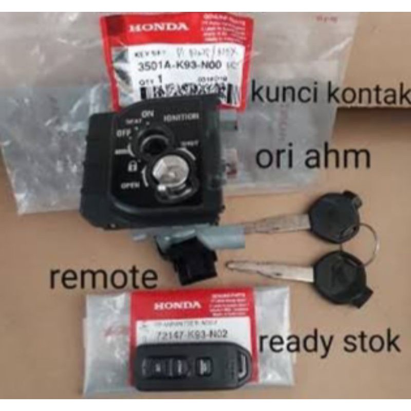 KUNCI KONTAK DAN REMOT SCOOPY ESP 2017 2019 3501AK93N00 72147K93N00