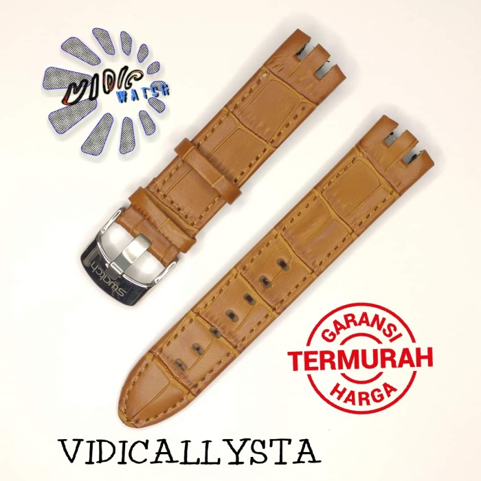 21mm Genuine leather watch band NEW GENT JELLY IN JELLY IRONY CHRONO DIAPHANE YRS 403 401 Brown