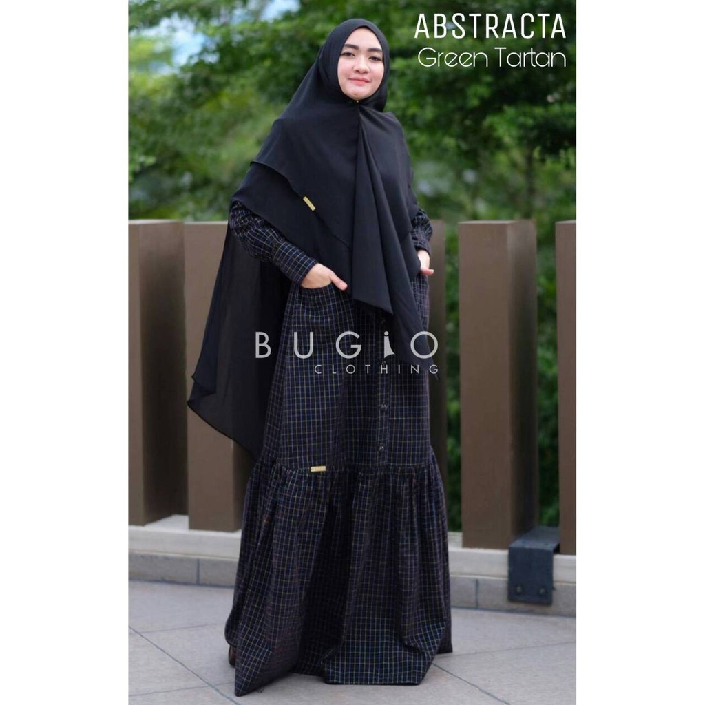 abstracta tartan,corduroy motif | gamis syari by bugio