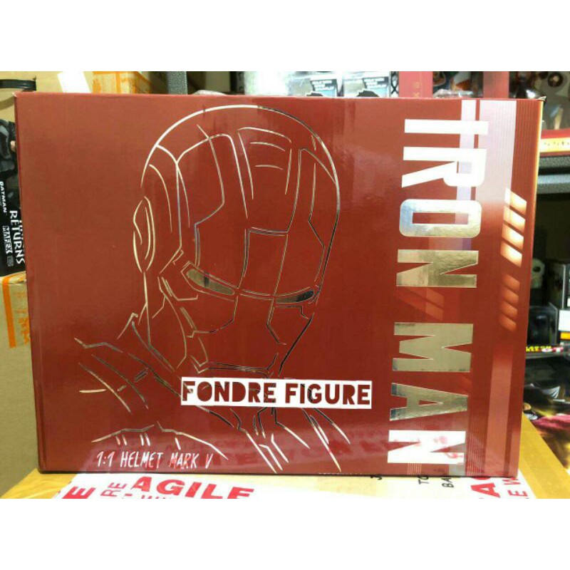 ORIGINAL HELMET IRON MAN MARK 5 V MK5 HELM LIFE SIZE 1:1 1/1 AUTO KING