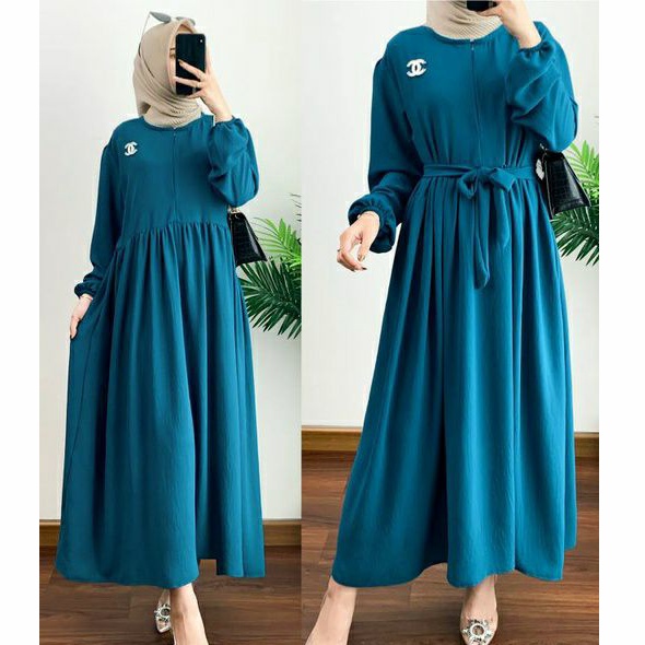 BAVIN MIDI DRESS / MIDI DRESS CRINKLE AIRFLOW