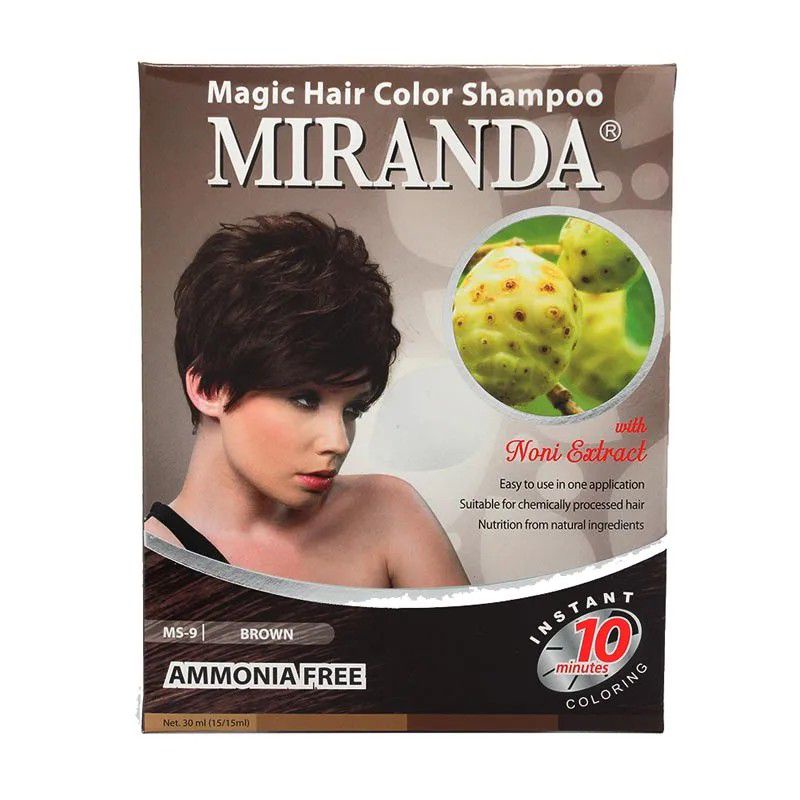 miranda hair color shampoo brown/coklat
