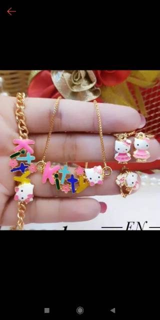 BISA COD Kalung set hello Kitty anak ST-20