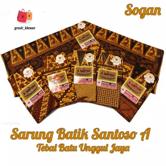 Sarung batik santoso A// sarung batik istimewa //sarung batik sogan /$sarung batik putih