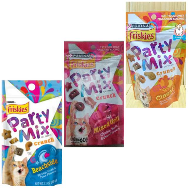 Snack Kucing FRISKIES PARTY MIX 60 GRAM ALL VARIANS