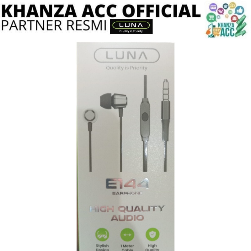 KHANZAACC Luna Stereo Earphone Wired Headphone Earbuds 9D Super Bass Headset with Mic REB