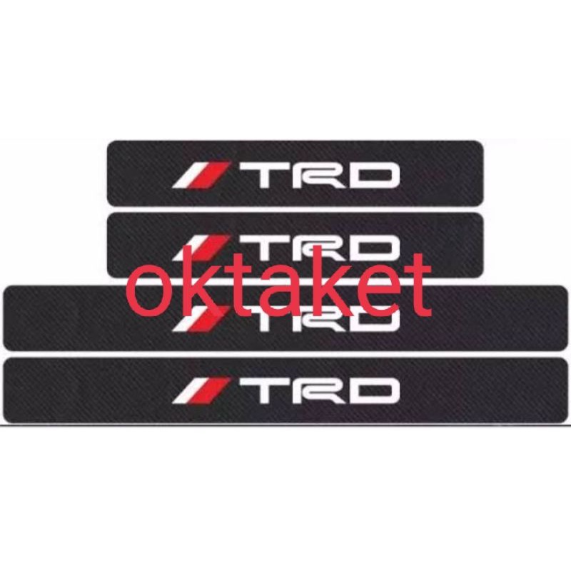 stiker sillplate samping carbon emboss TRD mobil universal