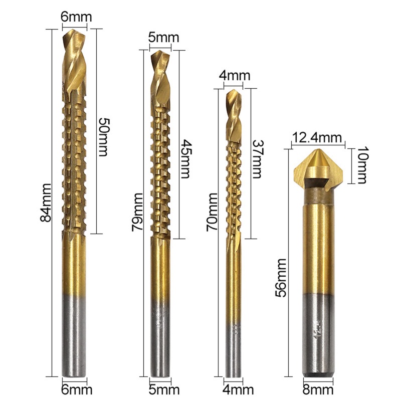 Bits Drill Bits Bentuk Payung Gigi Gergaji Bahan Aluminum PVC Untuk Kayu