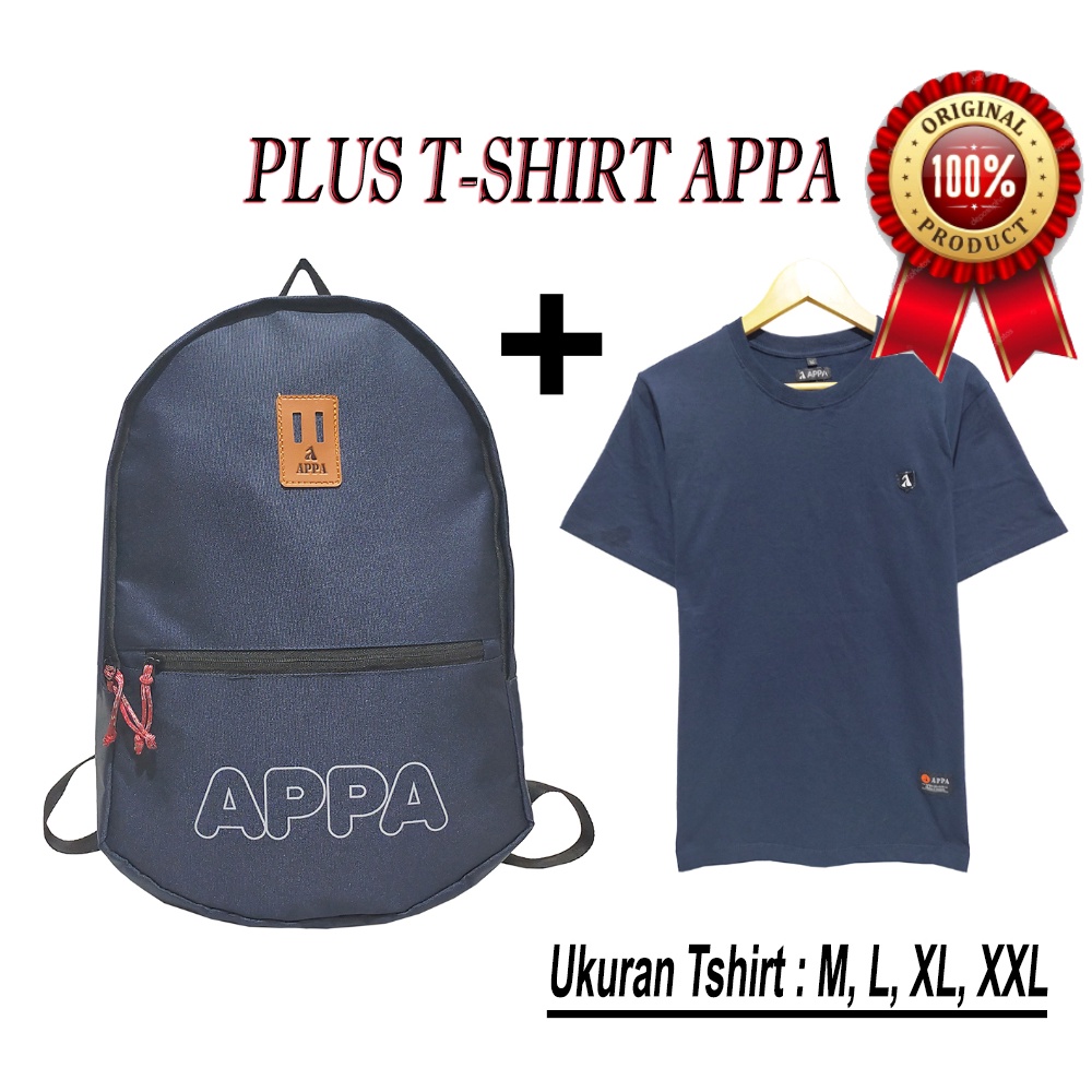 PROMO PAKET HEMAT (2 in 1) TAS RANSEL Backpack Distro Outdoor / TSHIRT APPA OVERSIZE POLOS LENGAN PENDEK PRIA / WANITA DEWASA