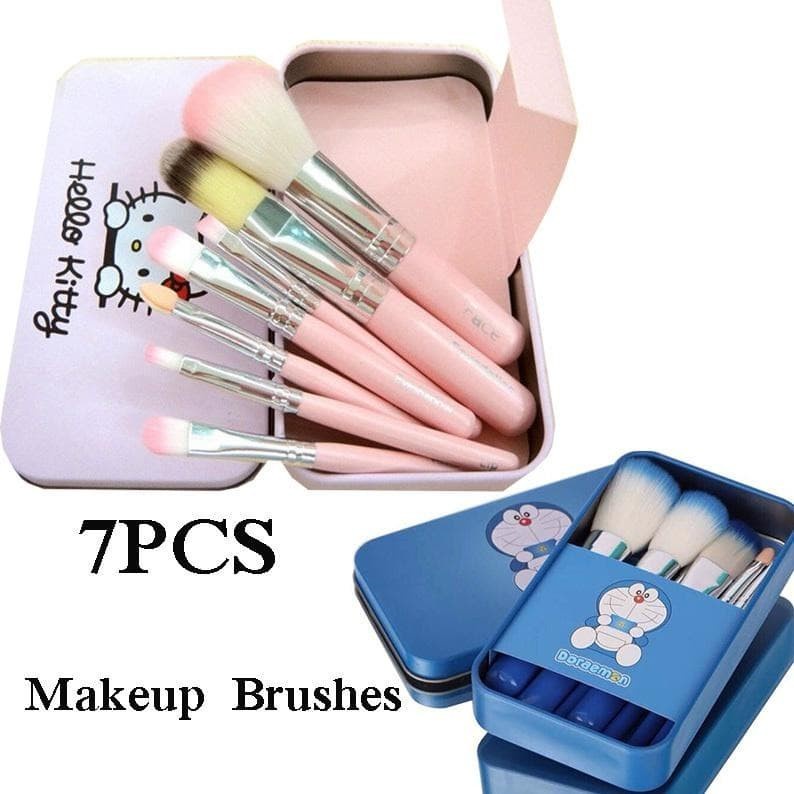 Kuas Make Up 1 Set Hello Kitty Dan Doraemon