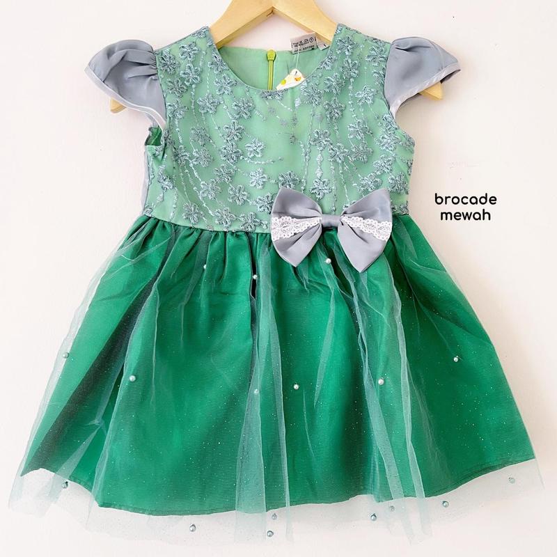 Dress Pesta Kondangan Ulang Tahun Mewah Lucu Bayi Anak Perempuan Cewek Terlaris Kode 18 Babeebabyshop