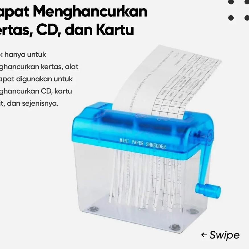 

Big Sale - Penghancur kertas Manual Hand Paper shredder CD Card y3319
