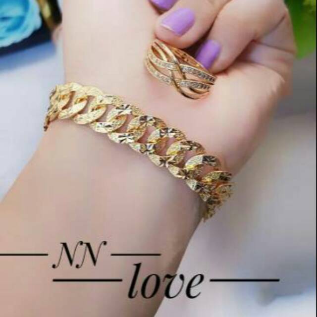 Xuping set perhiasan lapis emas 24k 1834