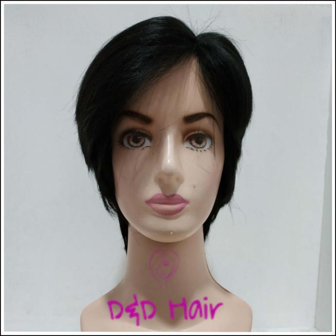 Wig Human Hair pendek - 100 rambut asli - premium