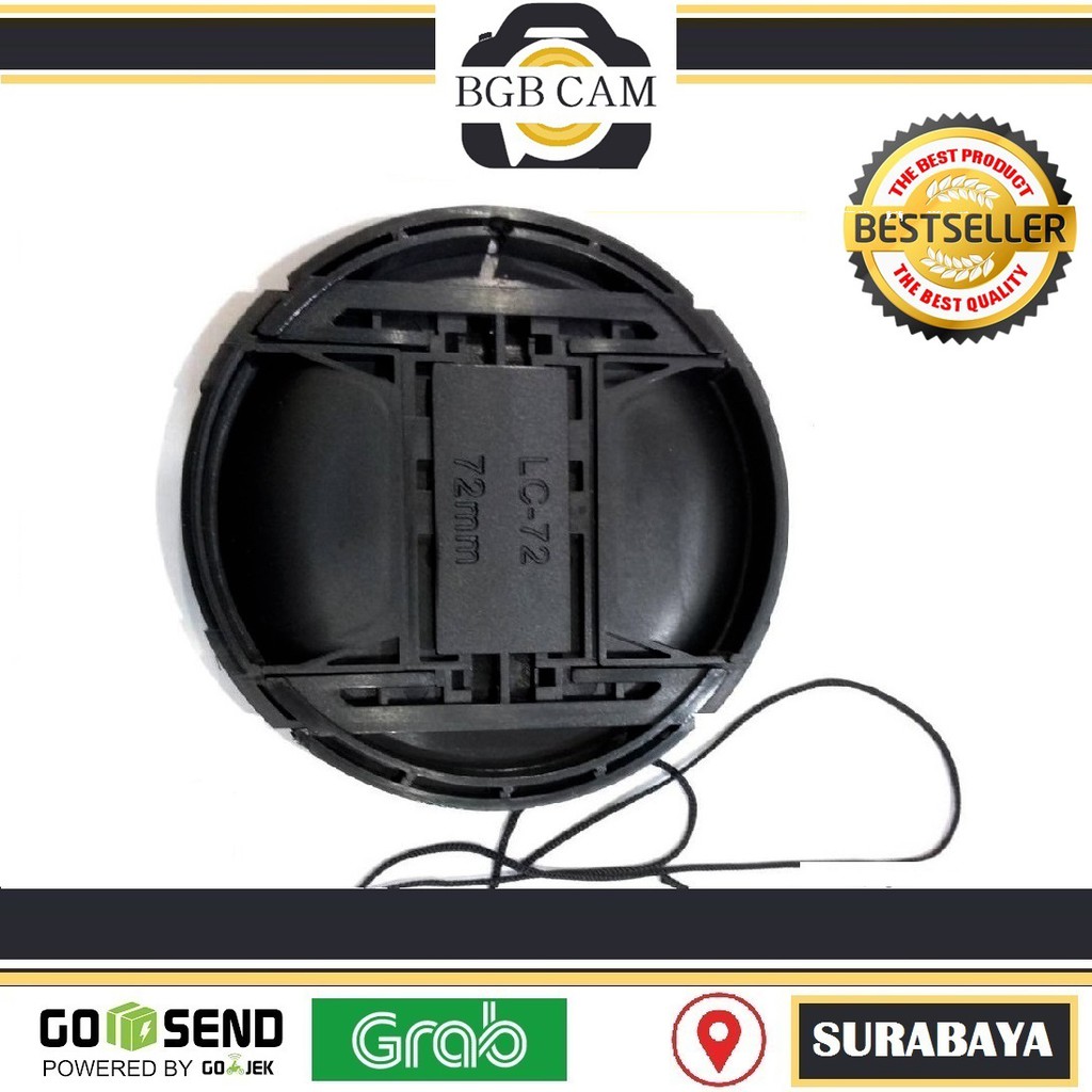 Lens cap Nikon 72 mm / Tutup Lensa kamera diameter 72mm with LOGO