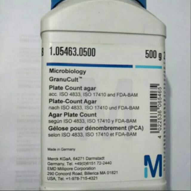 Plate Count Agar, Merck 100 gram