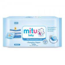 MITU Baby Tissue Basah 50 Lembar Biru Non-Alcohol
