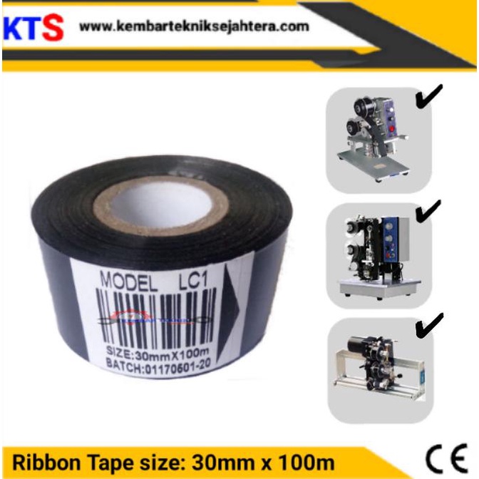 

Pita Tinta/Ribbon tape size : 30mm x 100m
