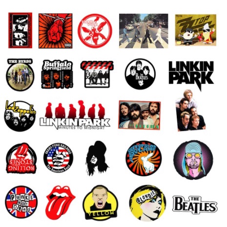 Stiker Bomb logo group band clasic 50 pcs 036