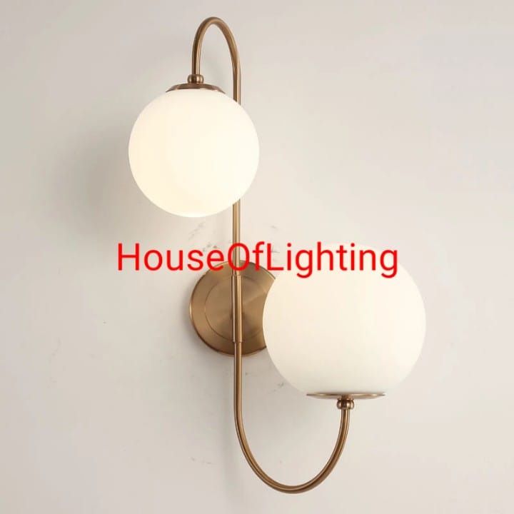 SLB8214-2 LAMPU DINDING HIAS MINIMALIS E27 DEKORASI LAMPU NAKAS GOLD