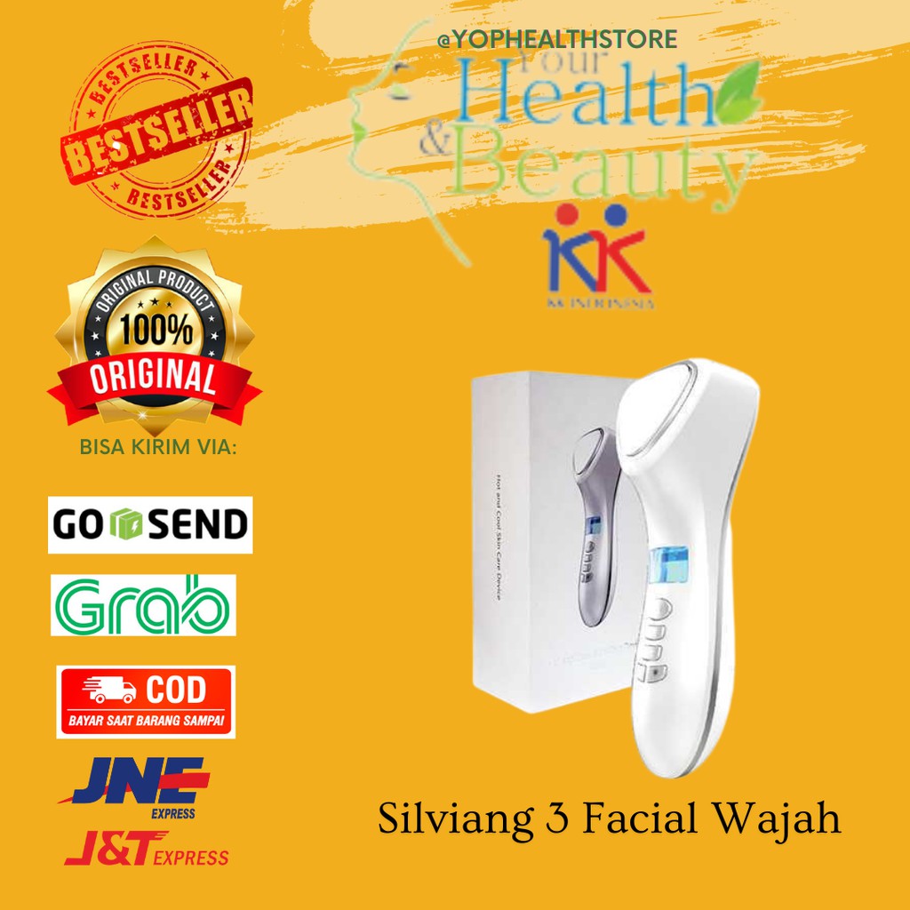 ALAT FACIAL WAJAH SILVIANG HOT & COOL SKIN DEVICE SIMPLE DI RUMAH LEMBUT DAN MENGENCANGKAN