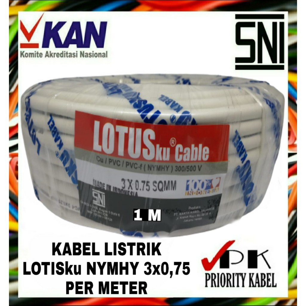 Kabel LOTUSku NYMHY 3x0,75 3x0.75 ( per meter )