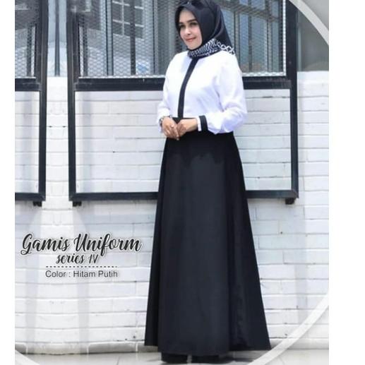 Top Produk.. GAMIS HITAM PUTIH SERAGAM PNS DINAS PEMDA GURU ASN