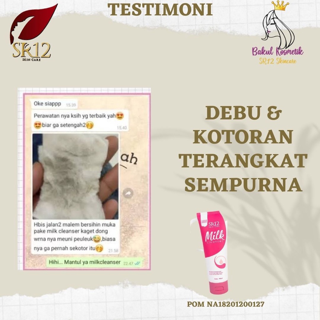 Milk Cleanser SR12 - Pembersih Make Up - Ampuh Angkat Kotoran dan Minyak di Wajah